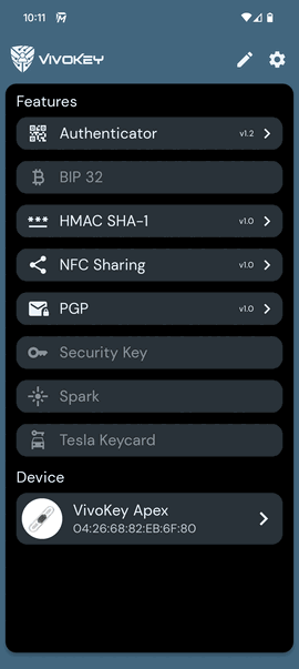 Android版Apex Managerの画面 2