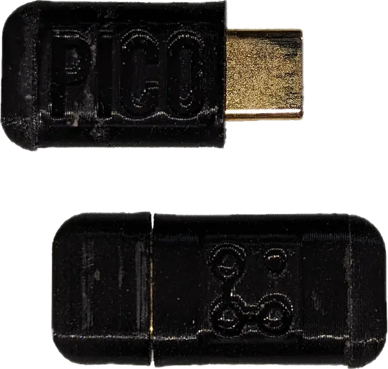 Lodestone PICO opened up, its USB-C connector separated from the moulded shell